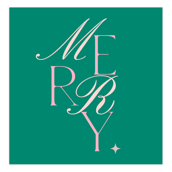 Merry Script Holiday Card
