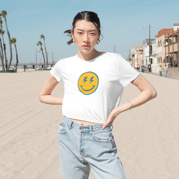 Chargers Flowy Crop Tee