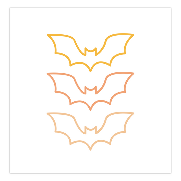 Ombre Bats Halloween Card