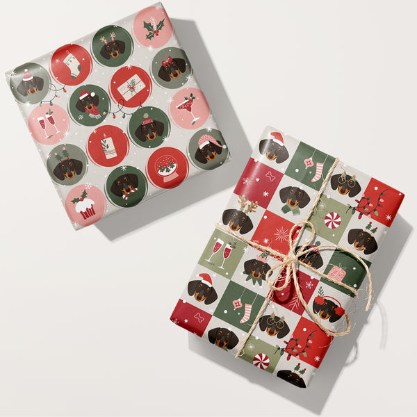 Dachshund Ornaments Wrapping Paper