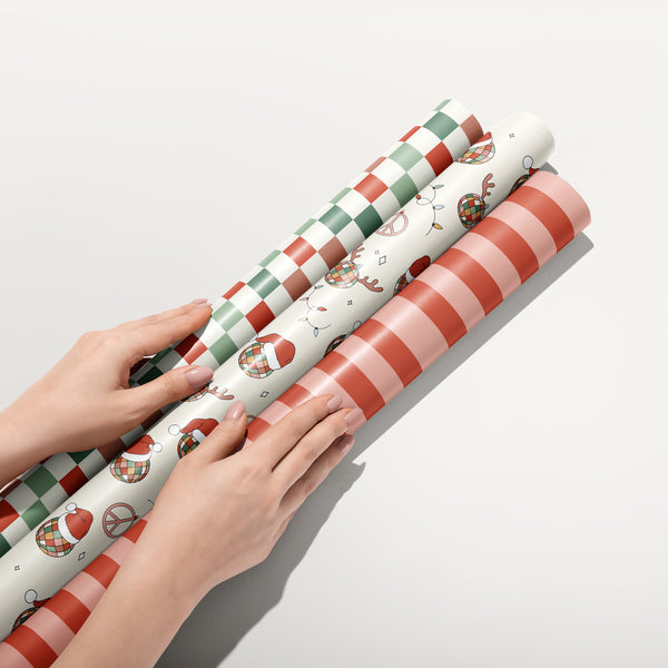 Retro Checkered Wrapping Paper