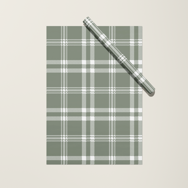Sage Flannel Wrapping Paper