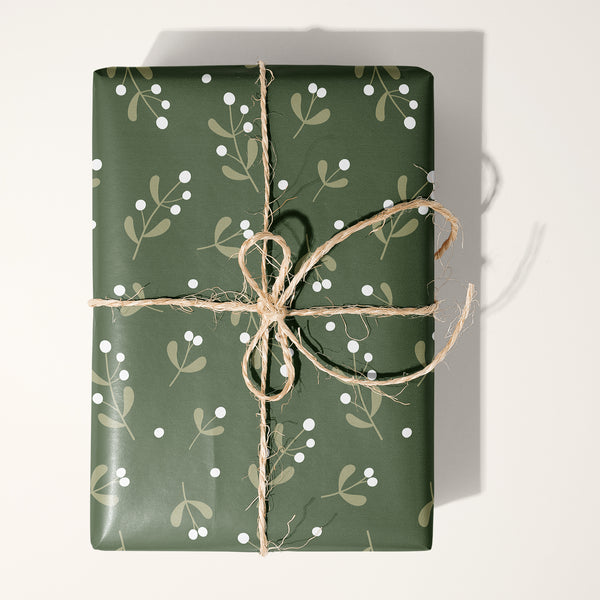 Green Floral Wrapping Paper