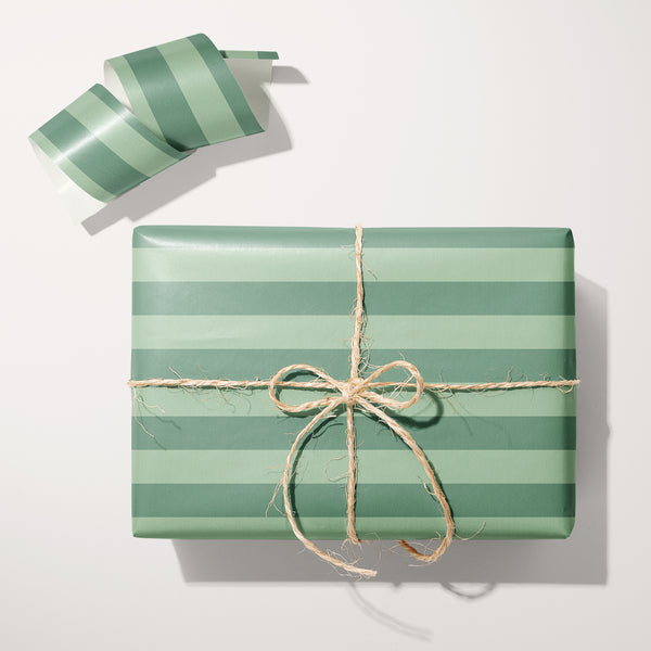 Green Stripes Wrapping Paper