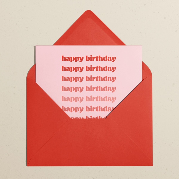 Stacked Happy Birthday Card