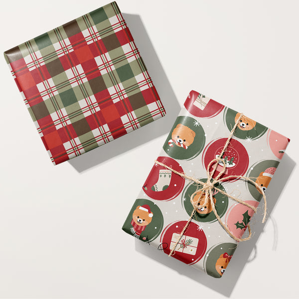 Pomeranian Ornaments Wrapping Paper
