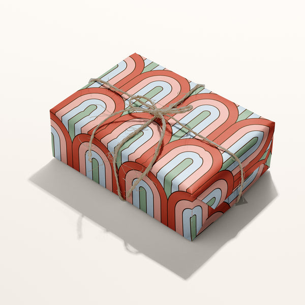 Retro Rainbow Wrapping Paper