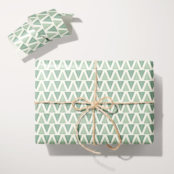 Retro Trees Wrapping Paper