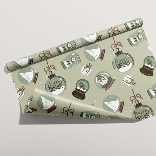Snow Globes Wrapping Paper