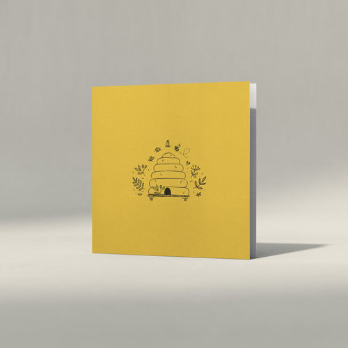 Yellow Beehive Card