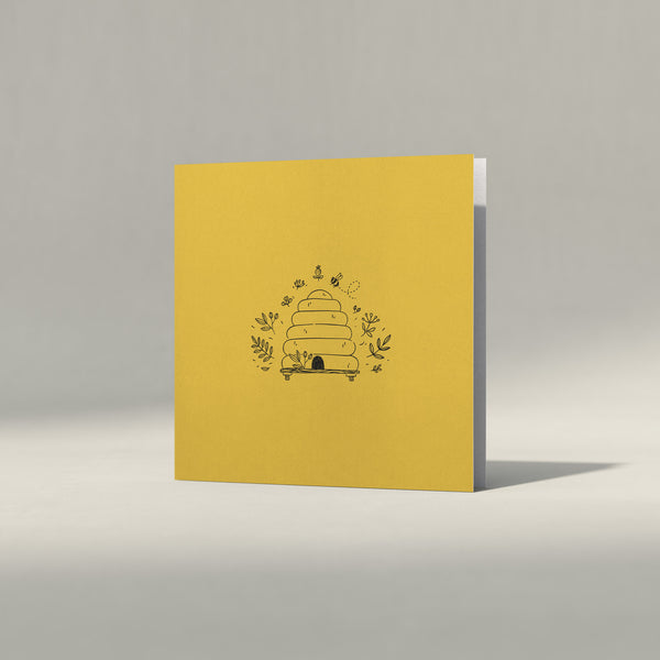 Yellow Beehive Card