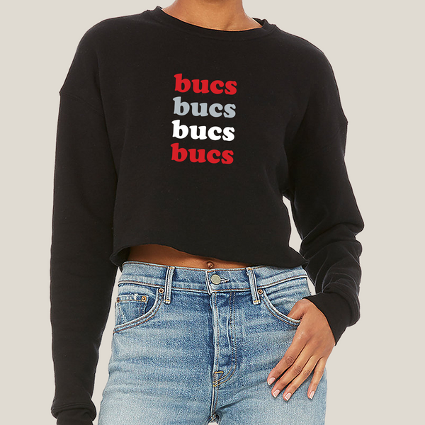 Bucs Stacked Crop Sweatshirt