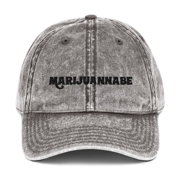 Marijuannabe Embroidered Denim Dad Hat