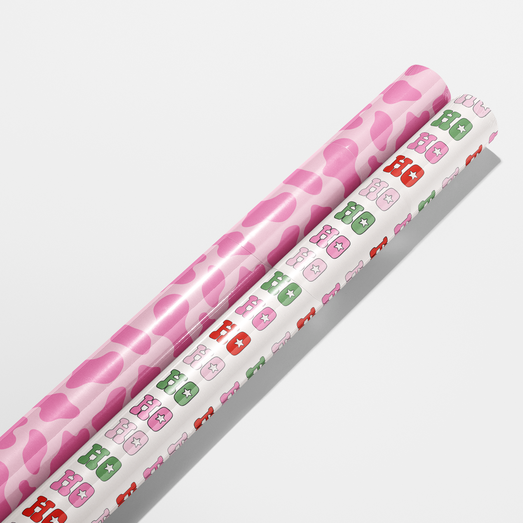 Pink Cow Print Wrapping Paper