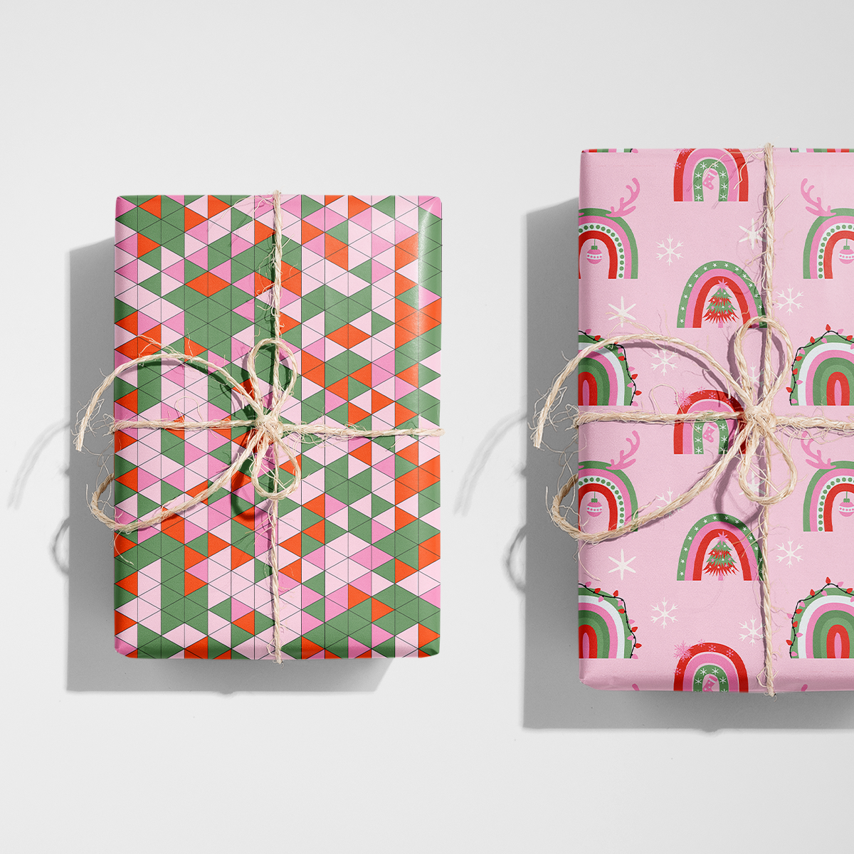 Christmas Rainbows Wrapping Paper
