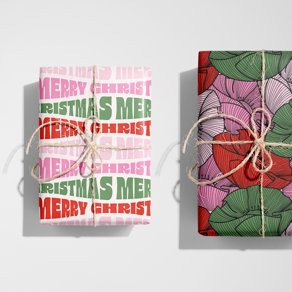 Floral Holiday Wrapping Paper