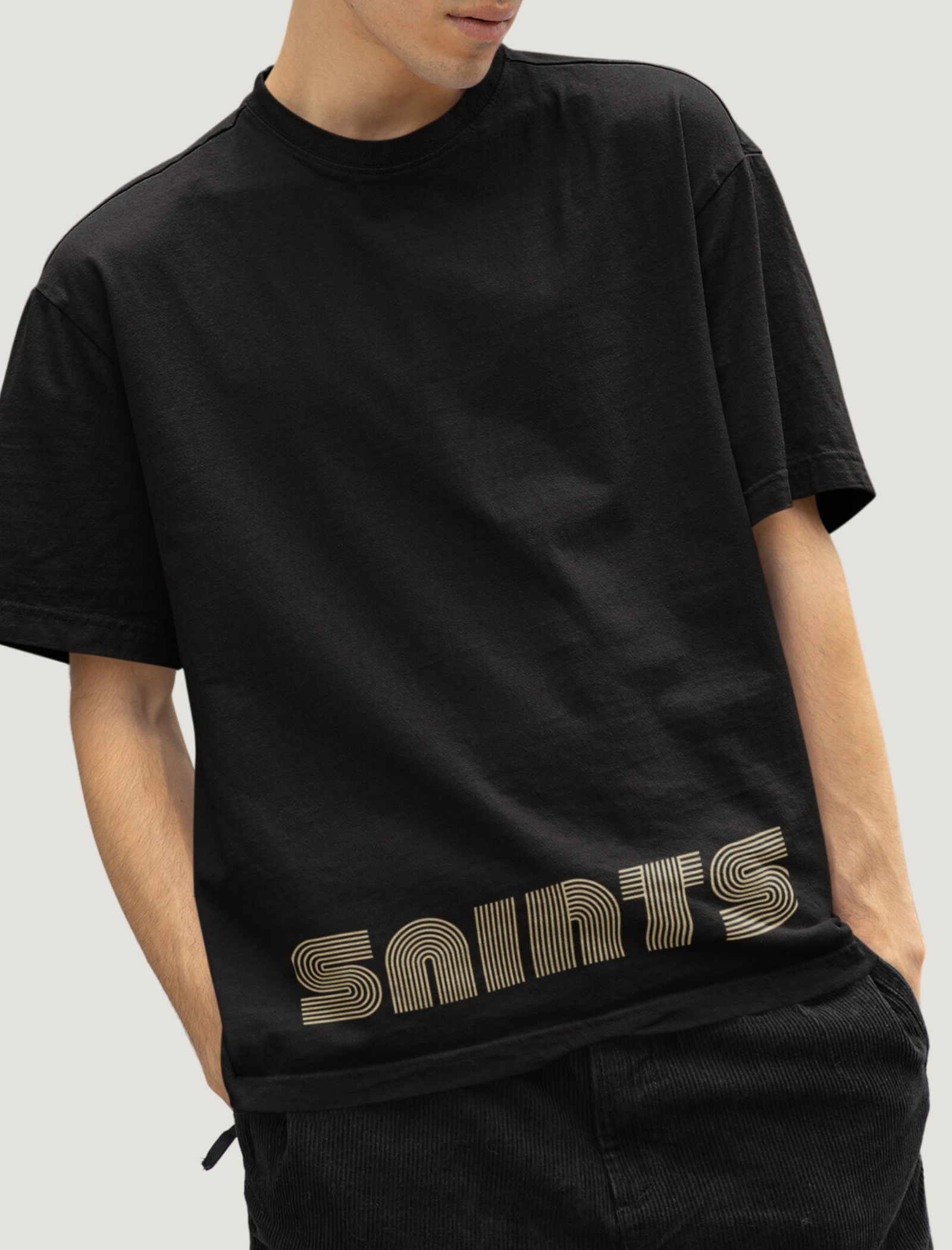 Saints Retro Lined Tee
