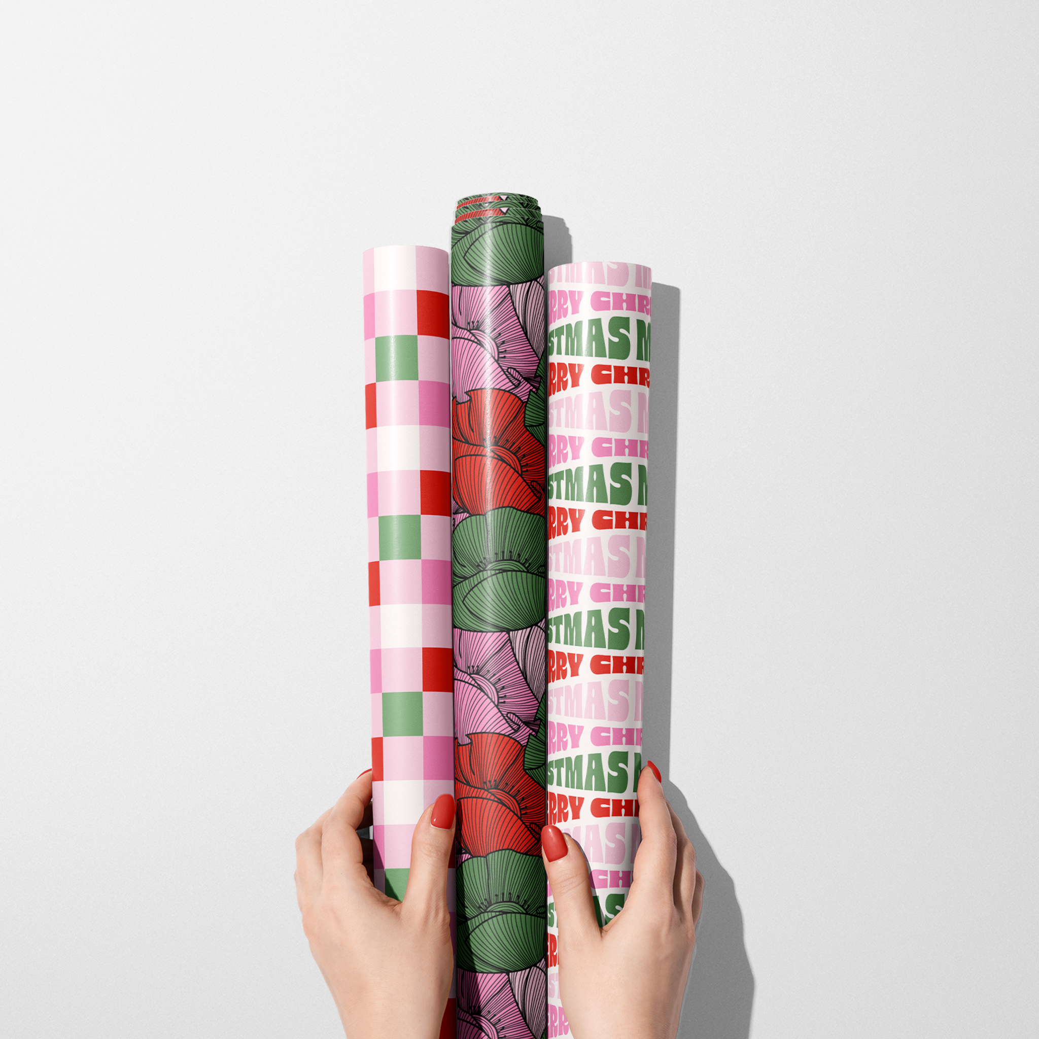 Western Christmas Text Wrapping Paper