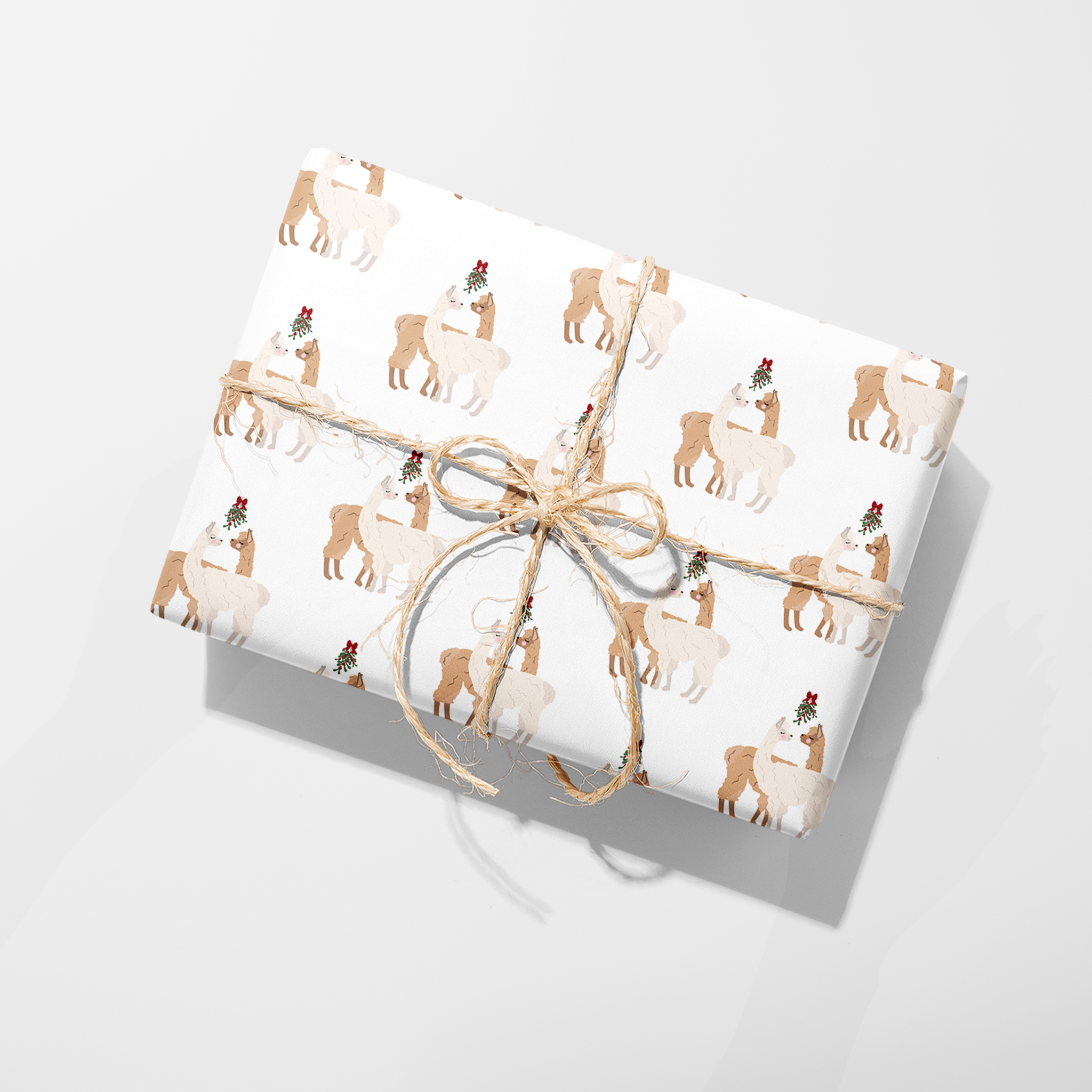 Alpacas Under the Mistletoe Wrapping Paper