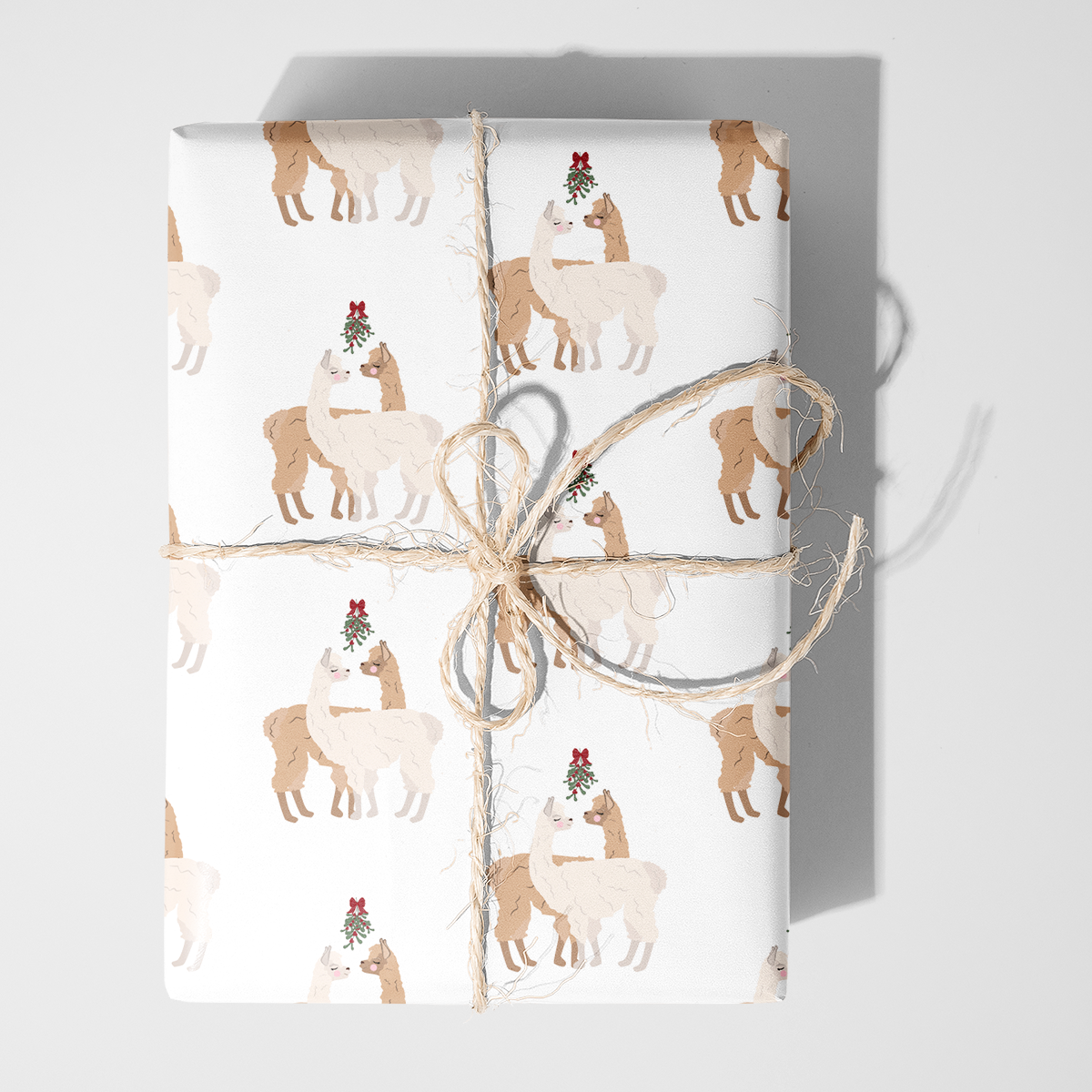 Alpacas Under the Mistletoe Wrapping Paper