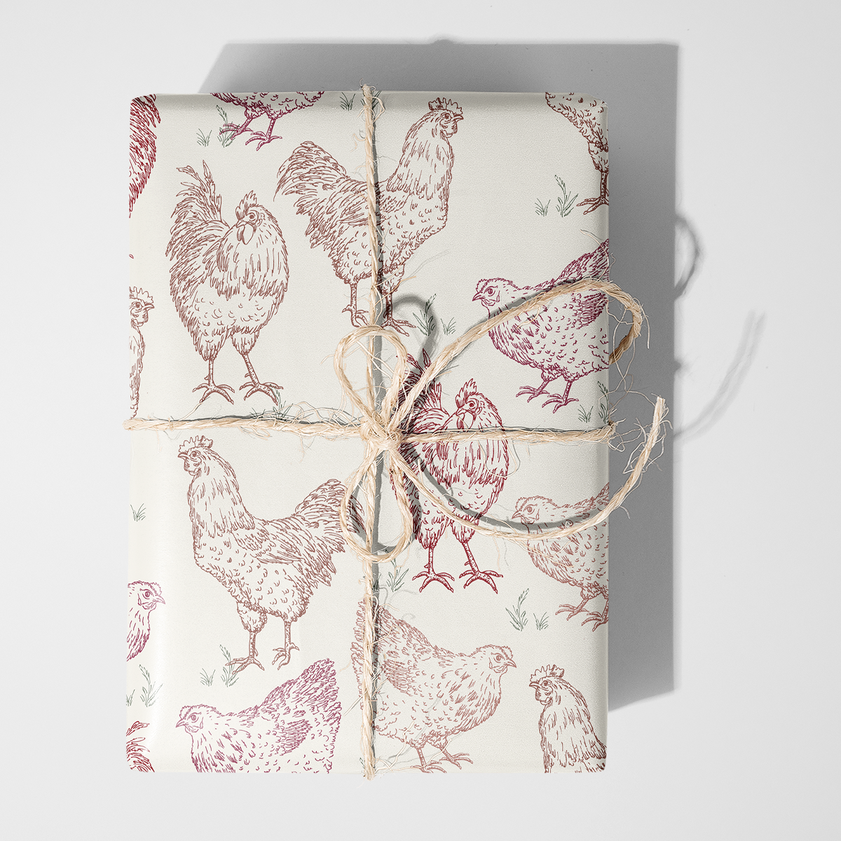 Rustic Chickens Wrapping Paper