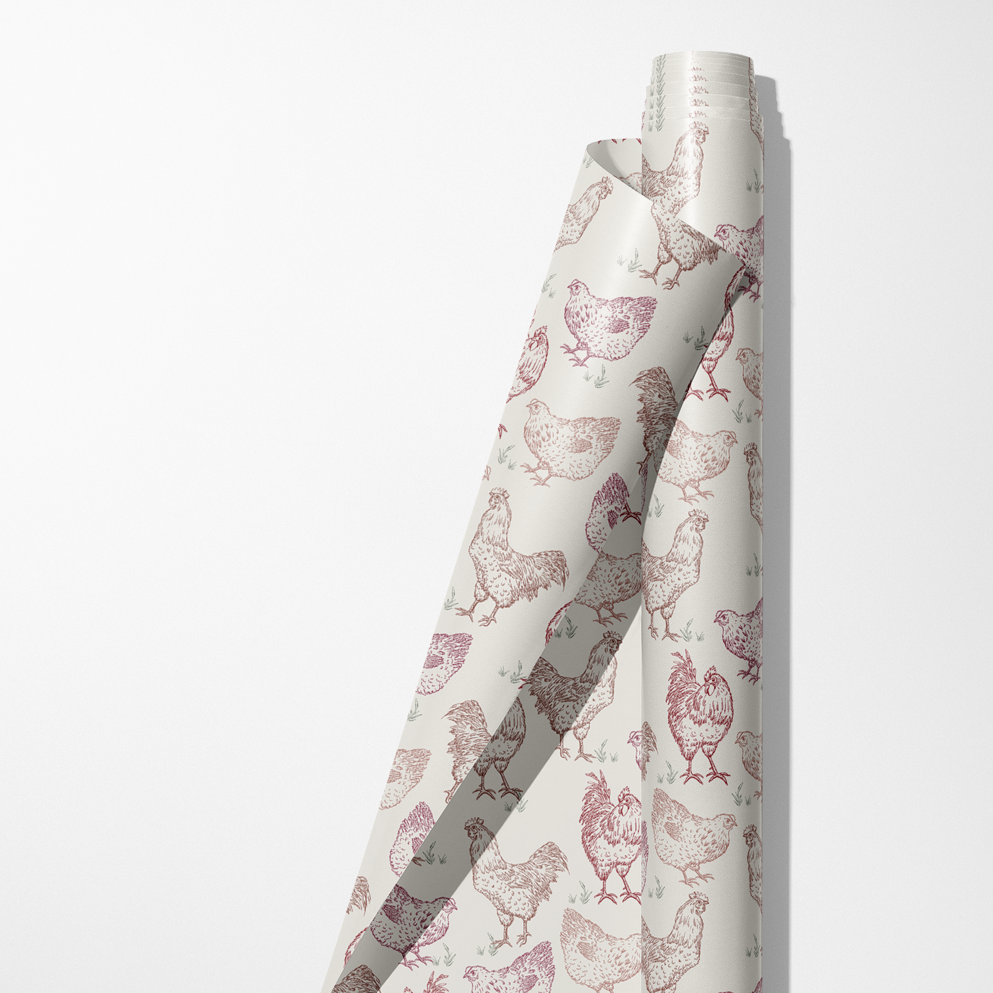 Rustic Chickens Wrapping Paper