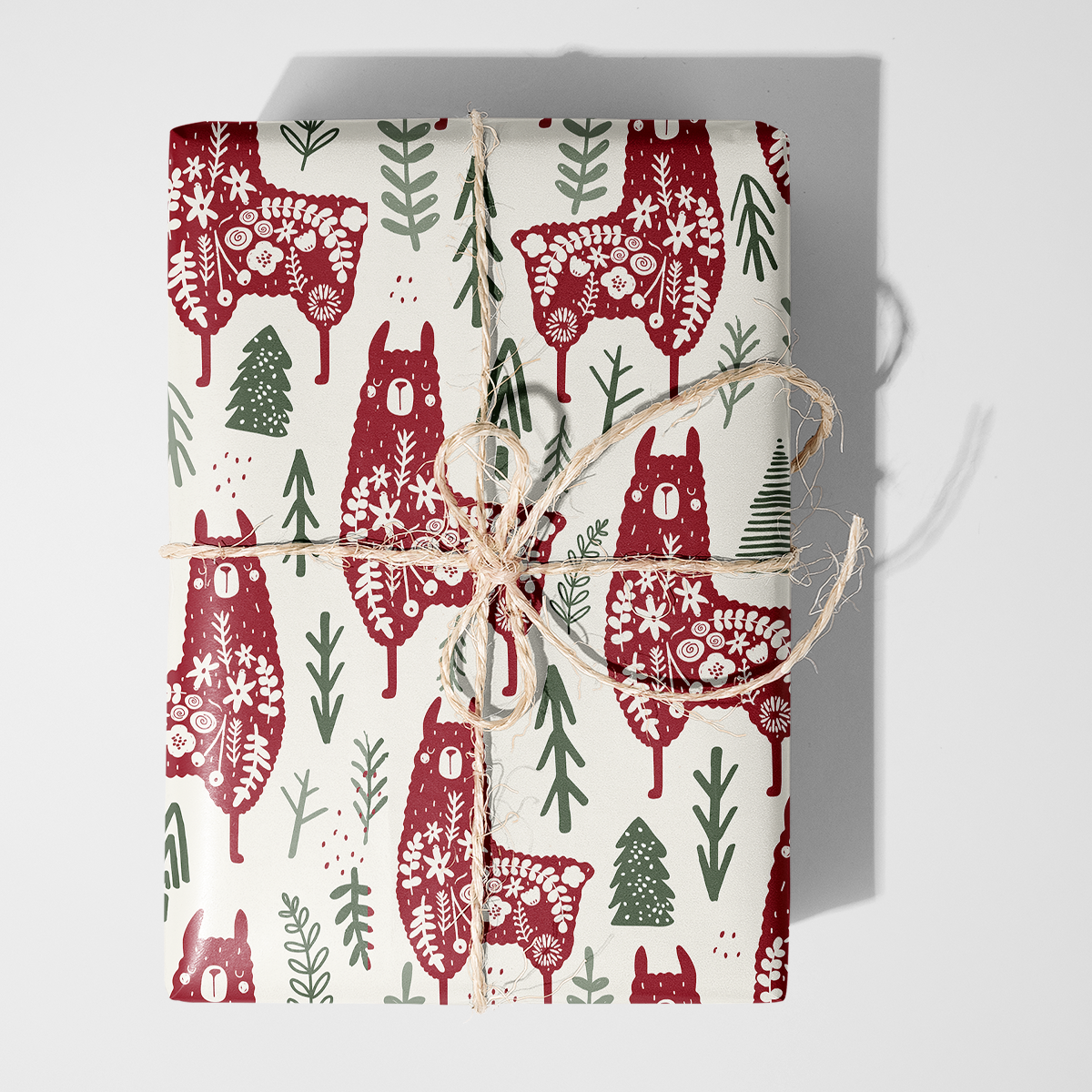 Christmas Llamas Wrapping Paper