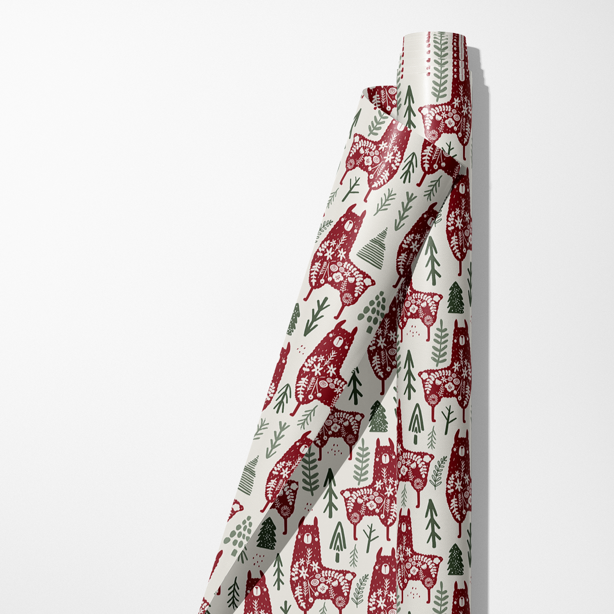 Christmas Llamas Wrapping Paper