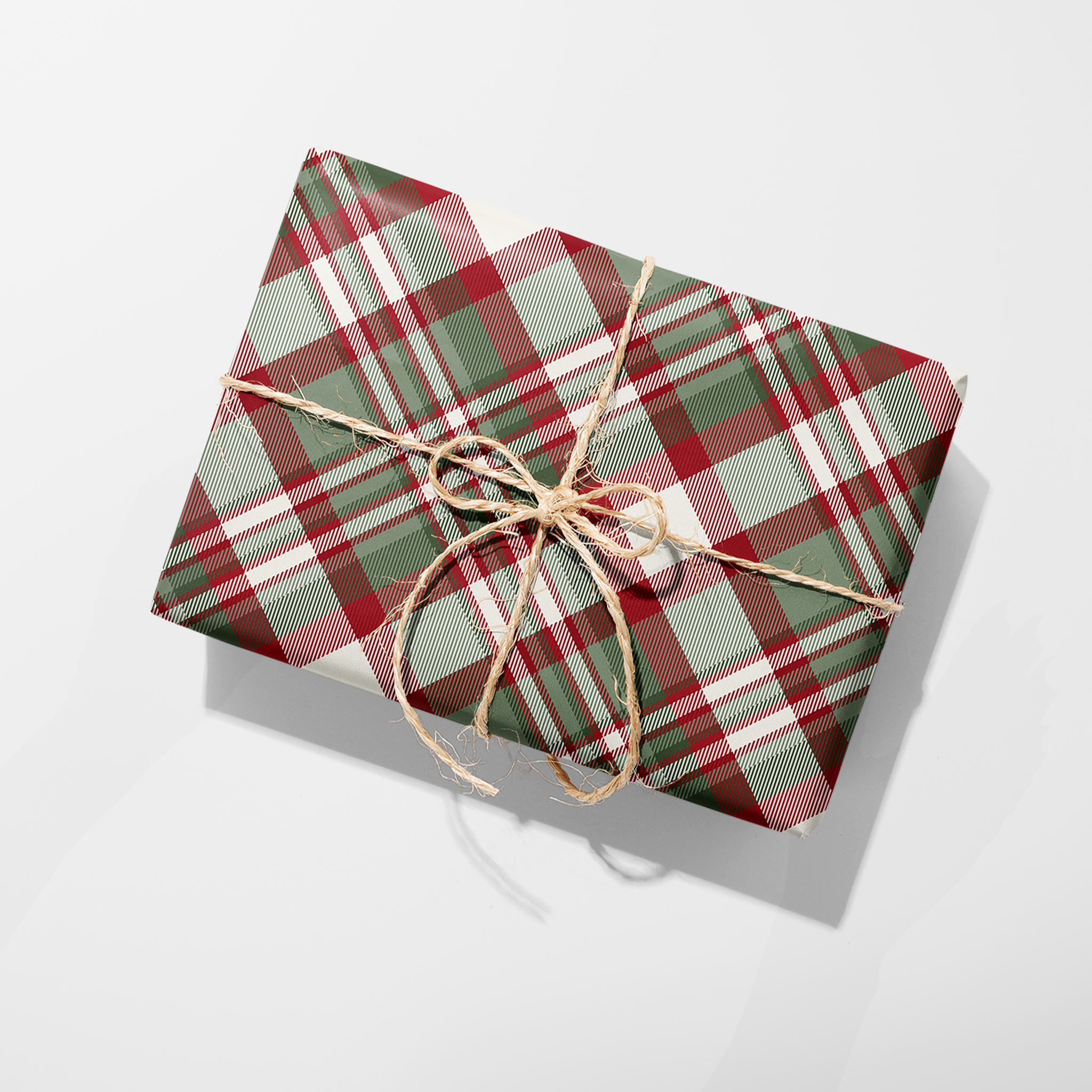 Green and Red Flannel Wrapping Paper