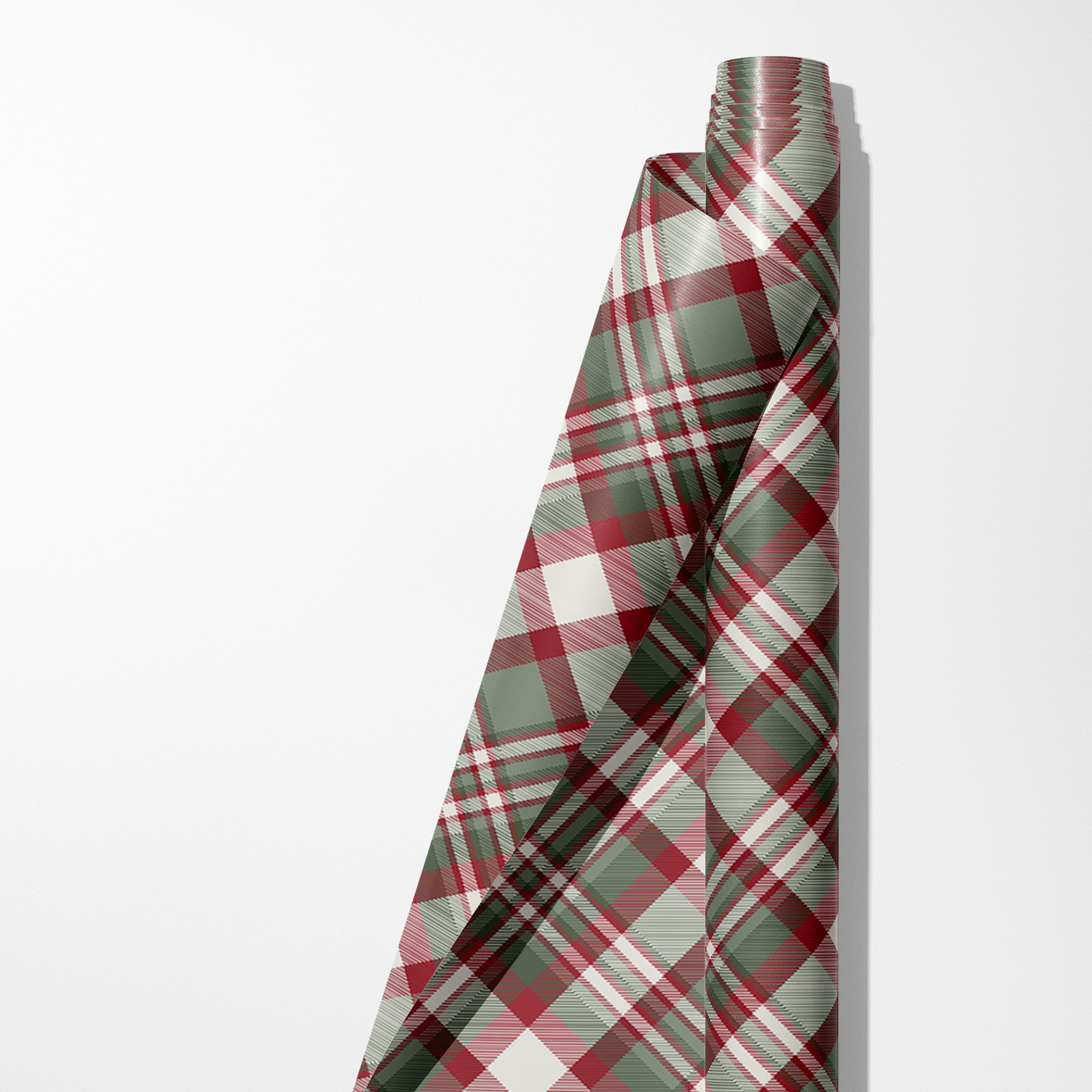 Green and Red Flannel Wrapping Paper