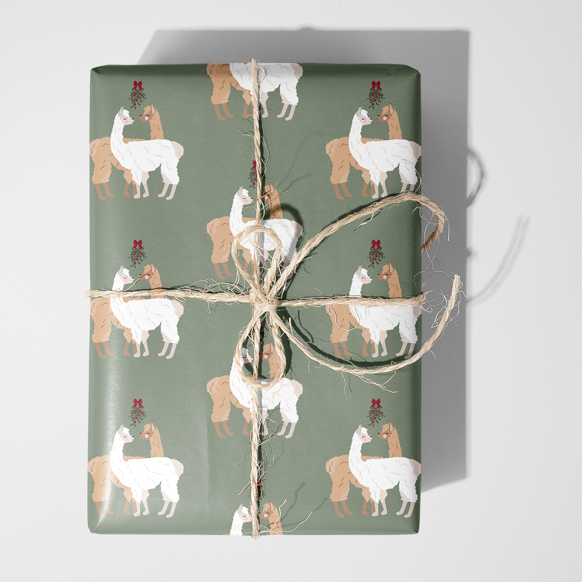 Alpacas Under the Mistletoe Wrapping Paper