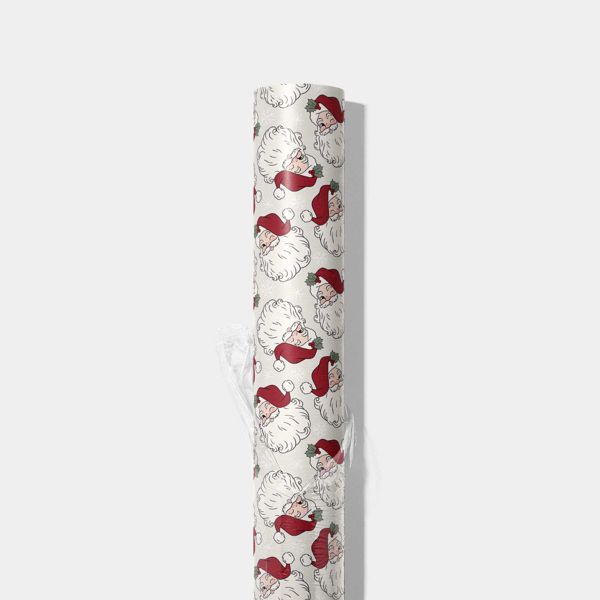 Winking Santa Pattern Wrapping Paper
