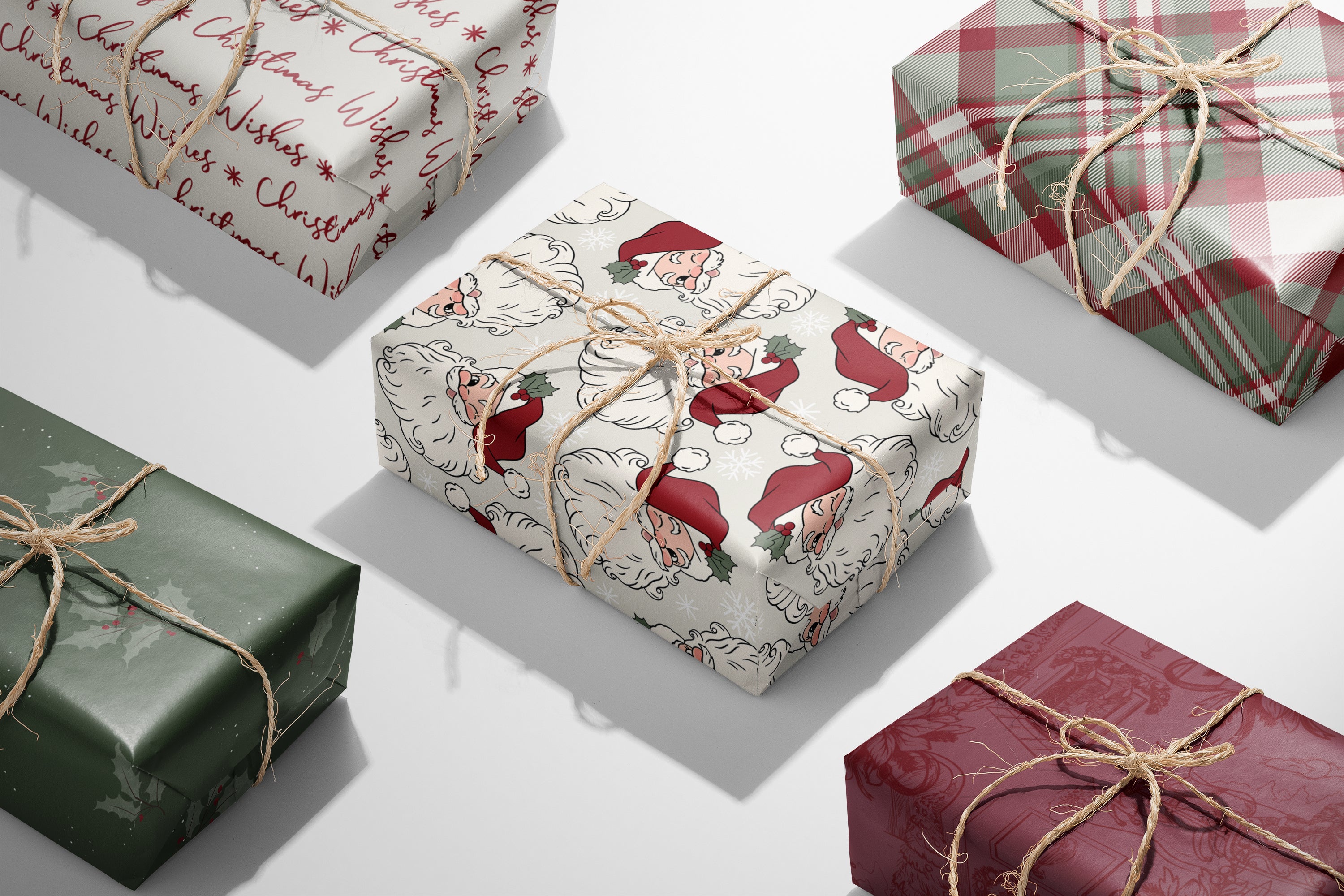 Merry Christmas Stitching Wrapping Paper