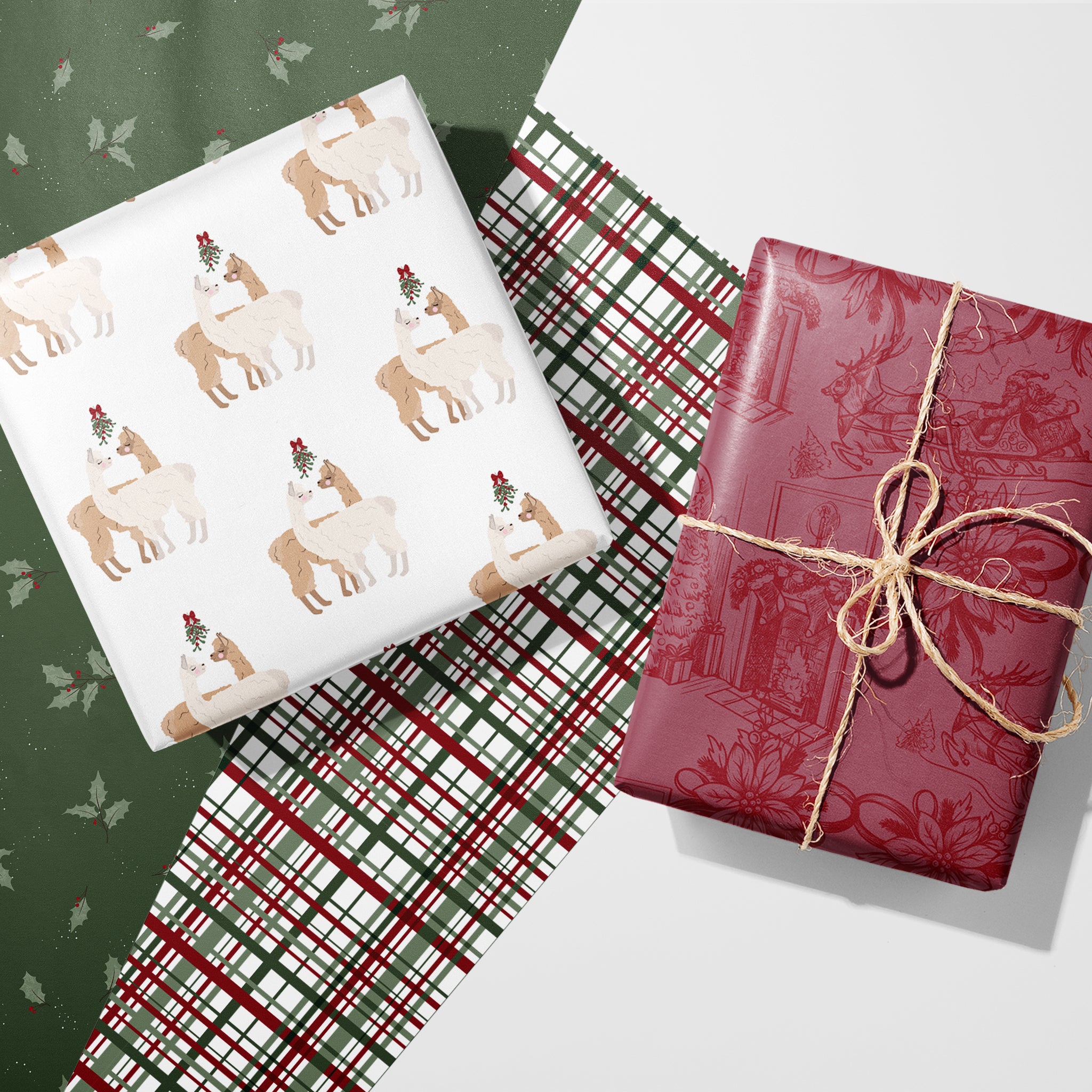 Cozy Christmas Scene Wrapping Paper