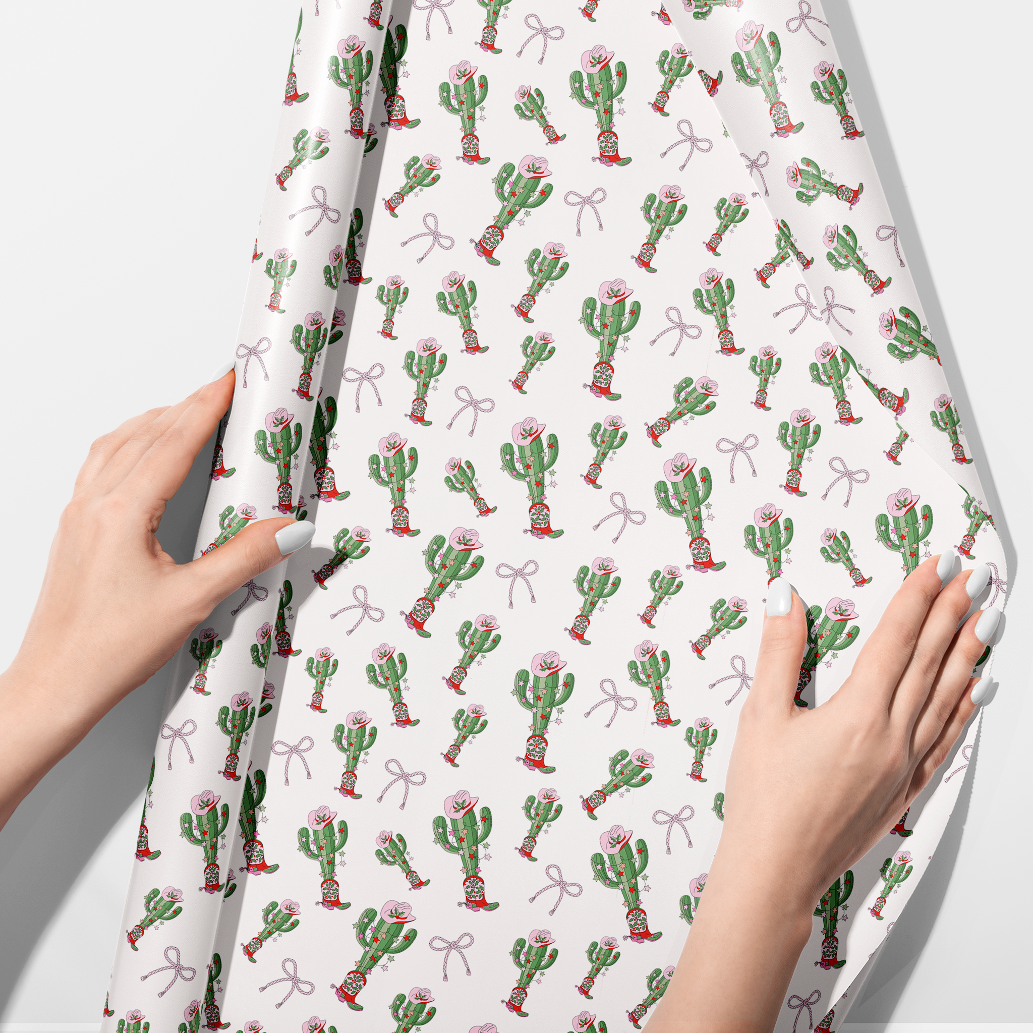 Cactus Cowboy Boots Wrapping Paper