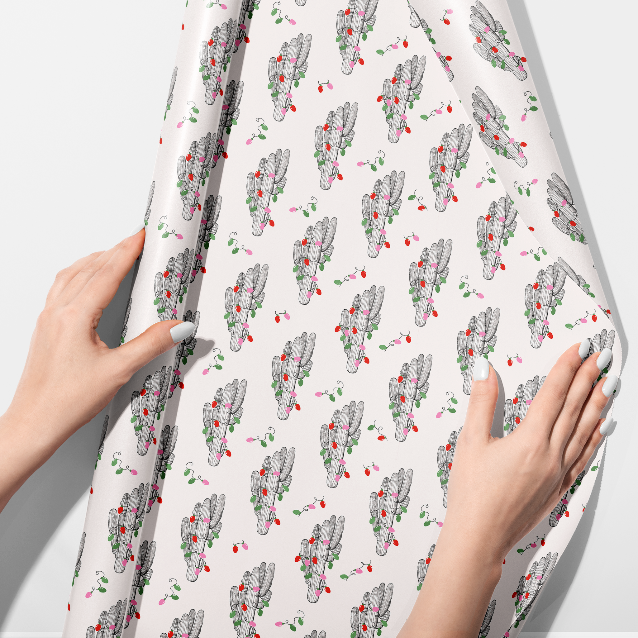 Cactus Lights Wrapping Paper
