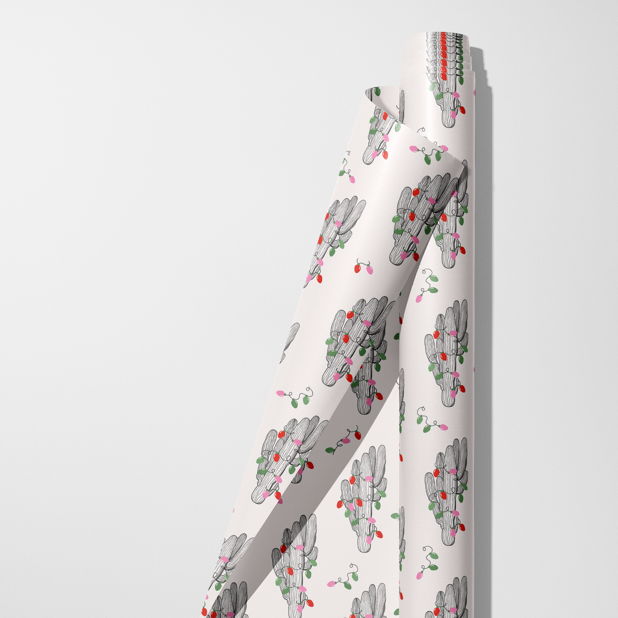 Cactus Lights Wrapping Paper