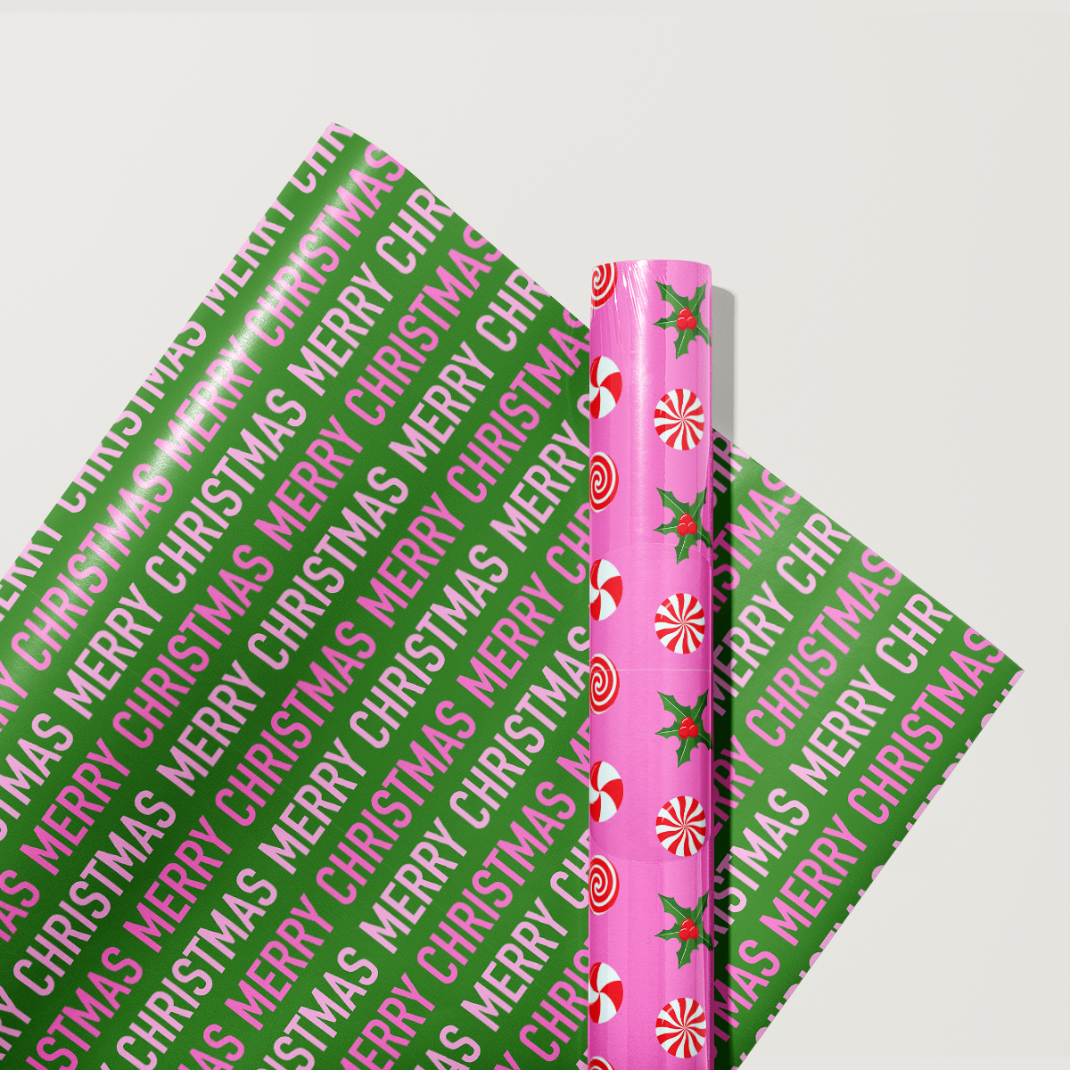 Merry Christmas Text Wrapping Paper