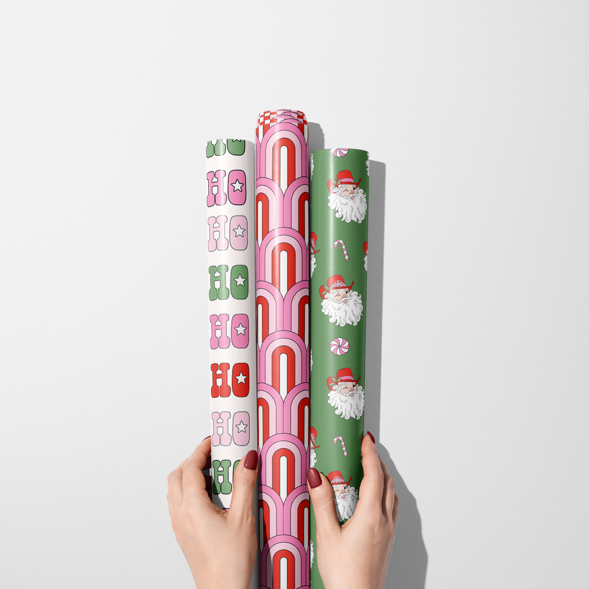 Pink & Red Rainbow Wrapping Paper