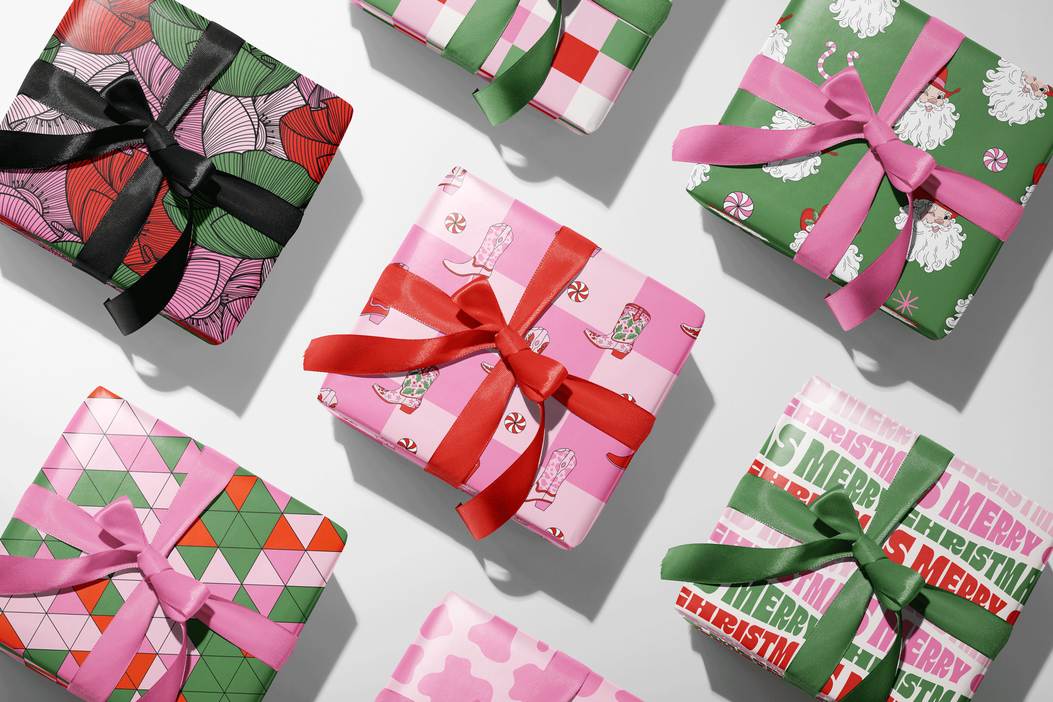 Western Bows Wrapping Paper