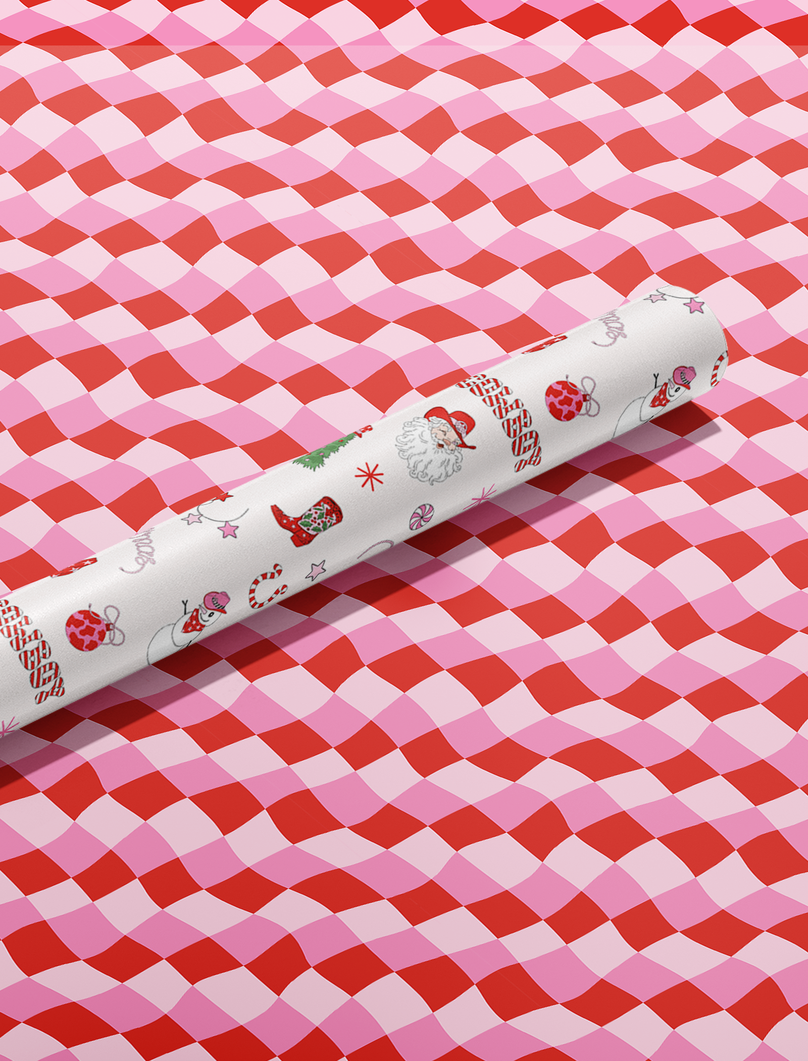 Distorted Checkered Wrapping Paper