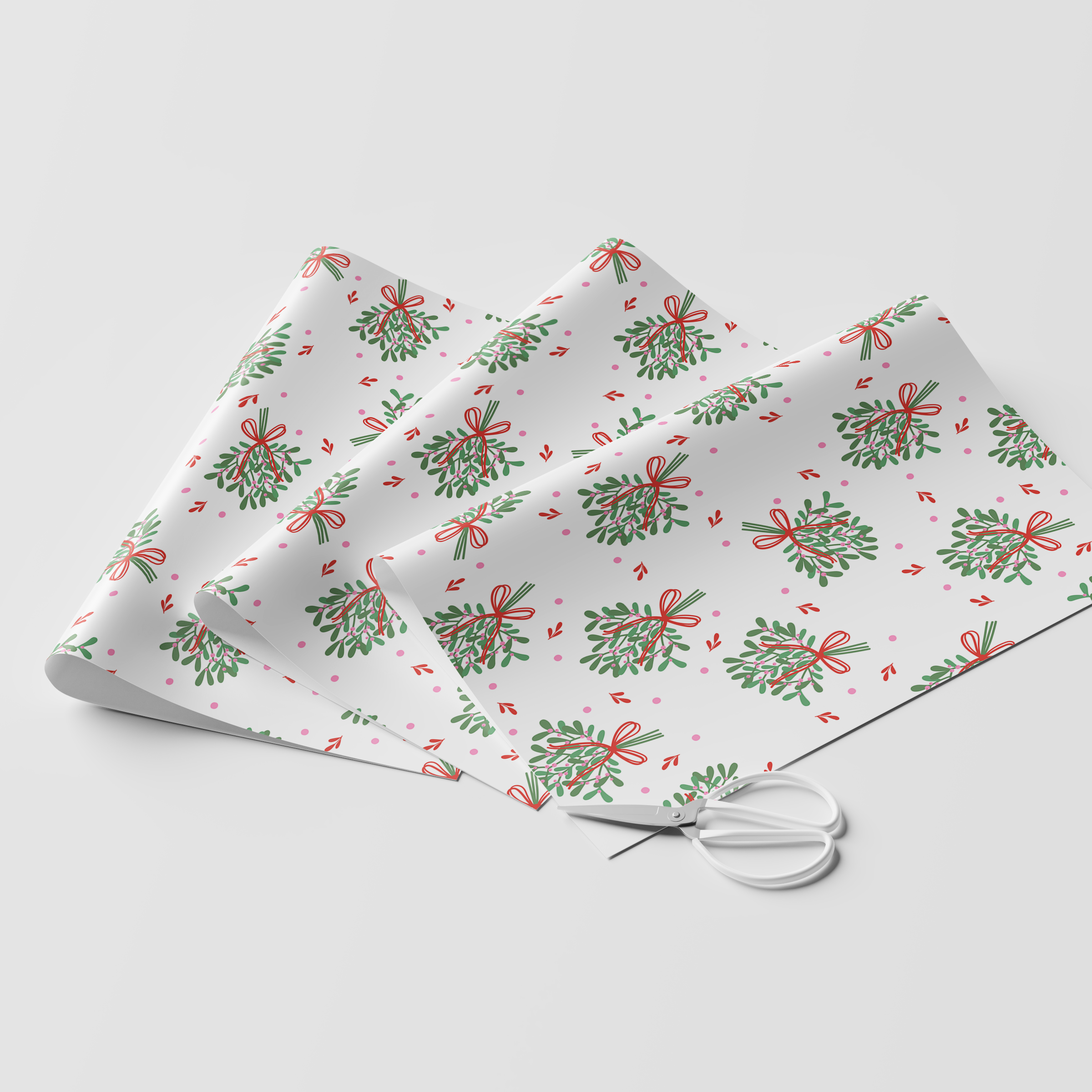 Hanging Mistletoe Wrapping Paper