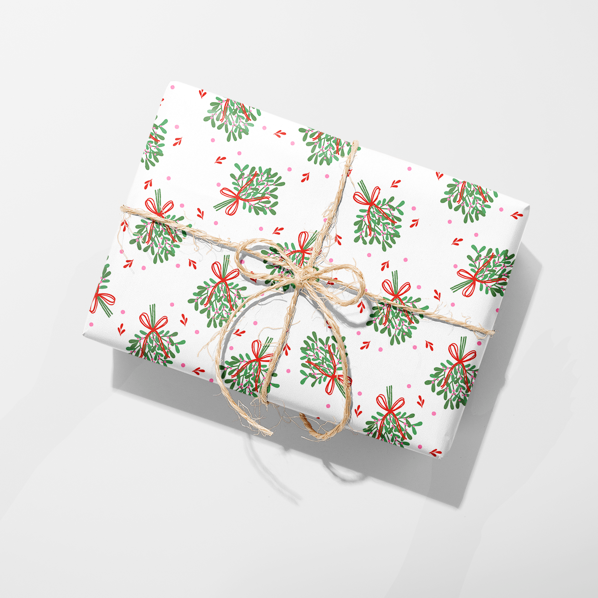 Hanging Mistletoe Wrapping Paper