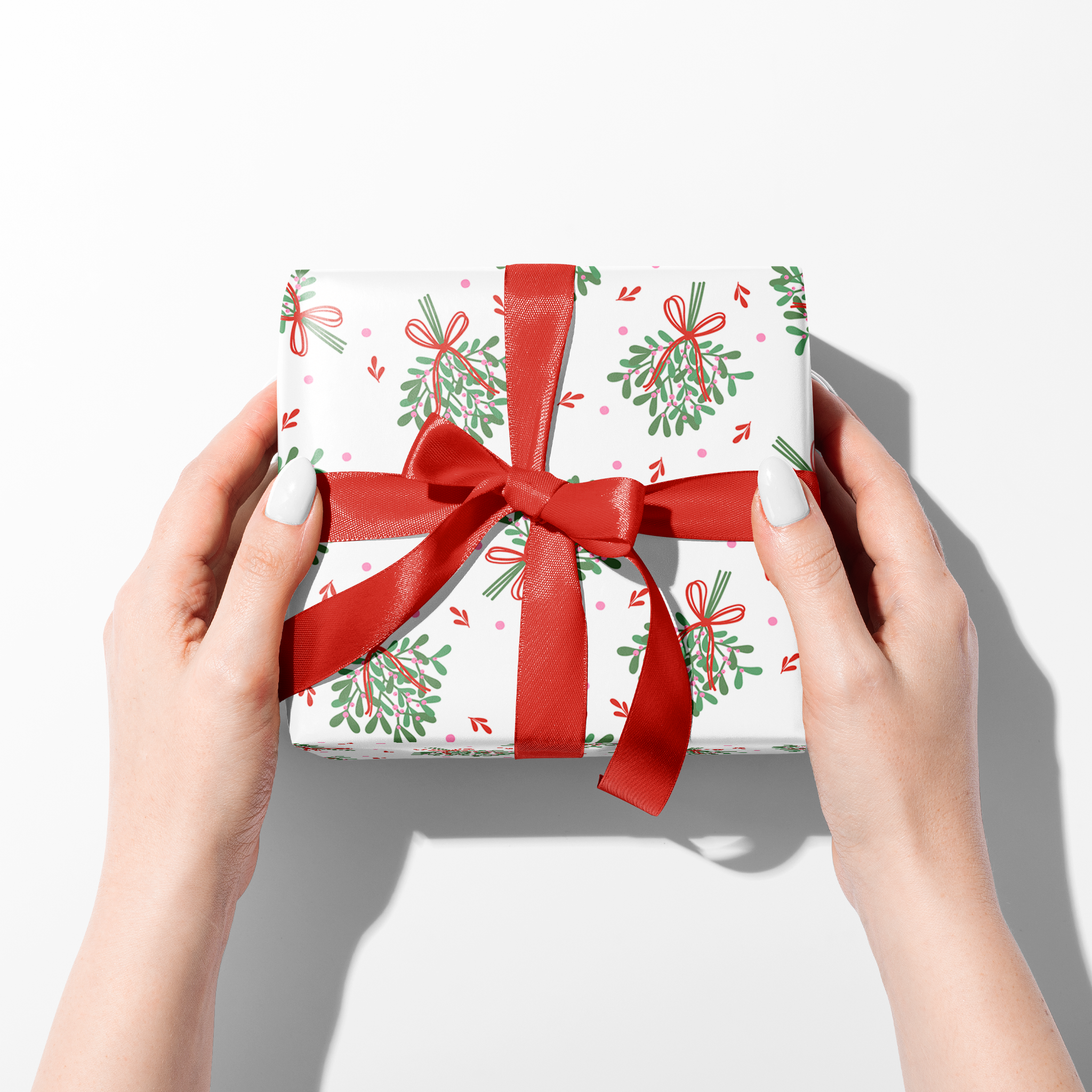 Hanging Mistletoe Wrapping Paper