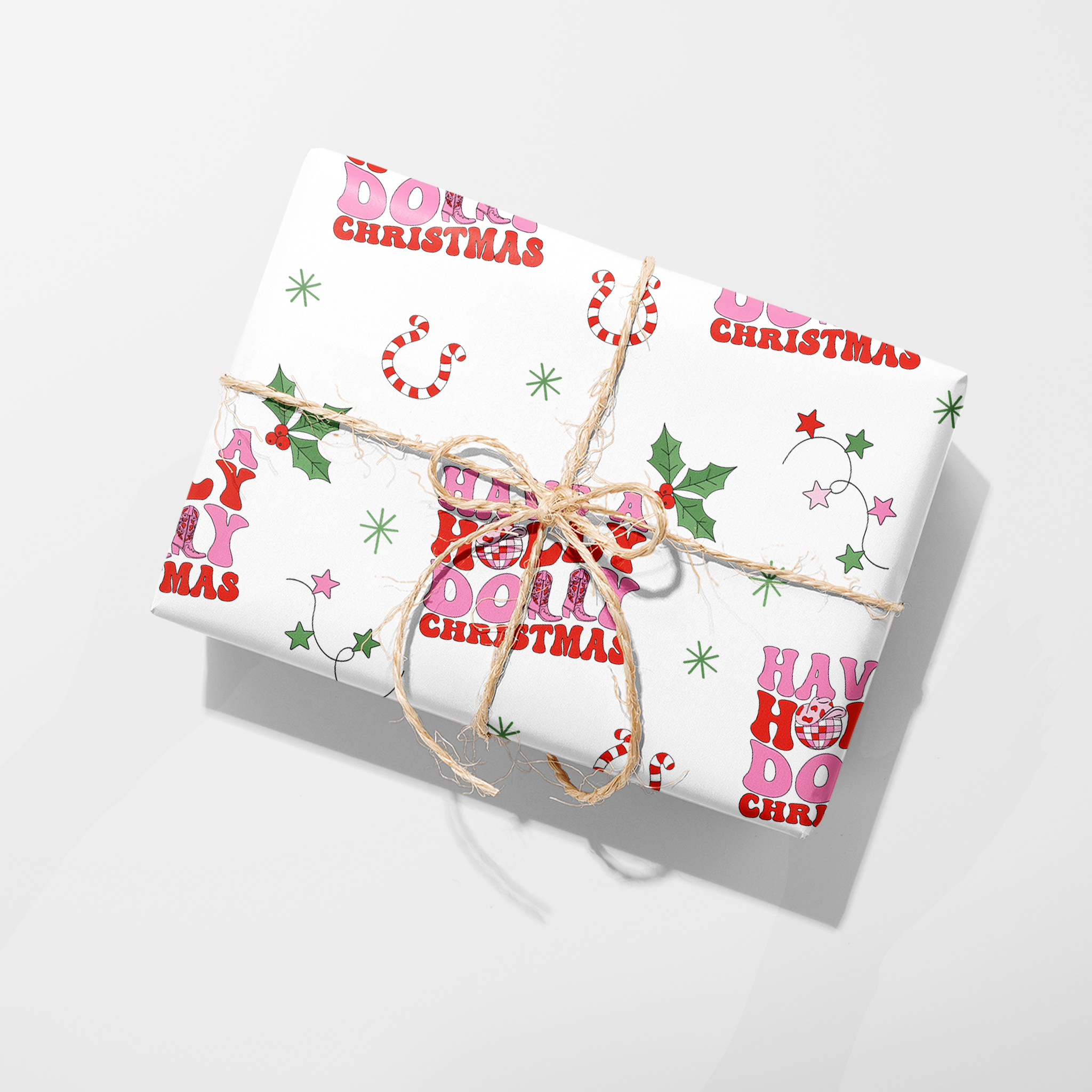 Holly Dolly Christmas Wrapping Paper