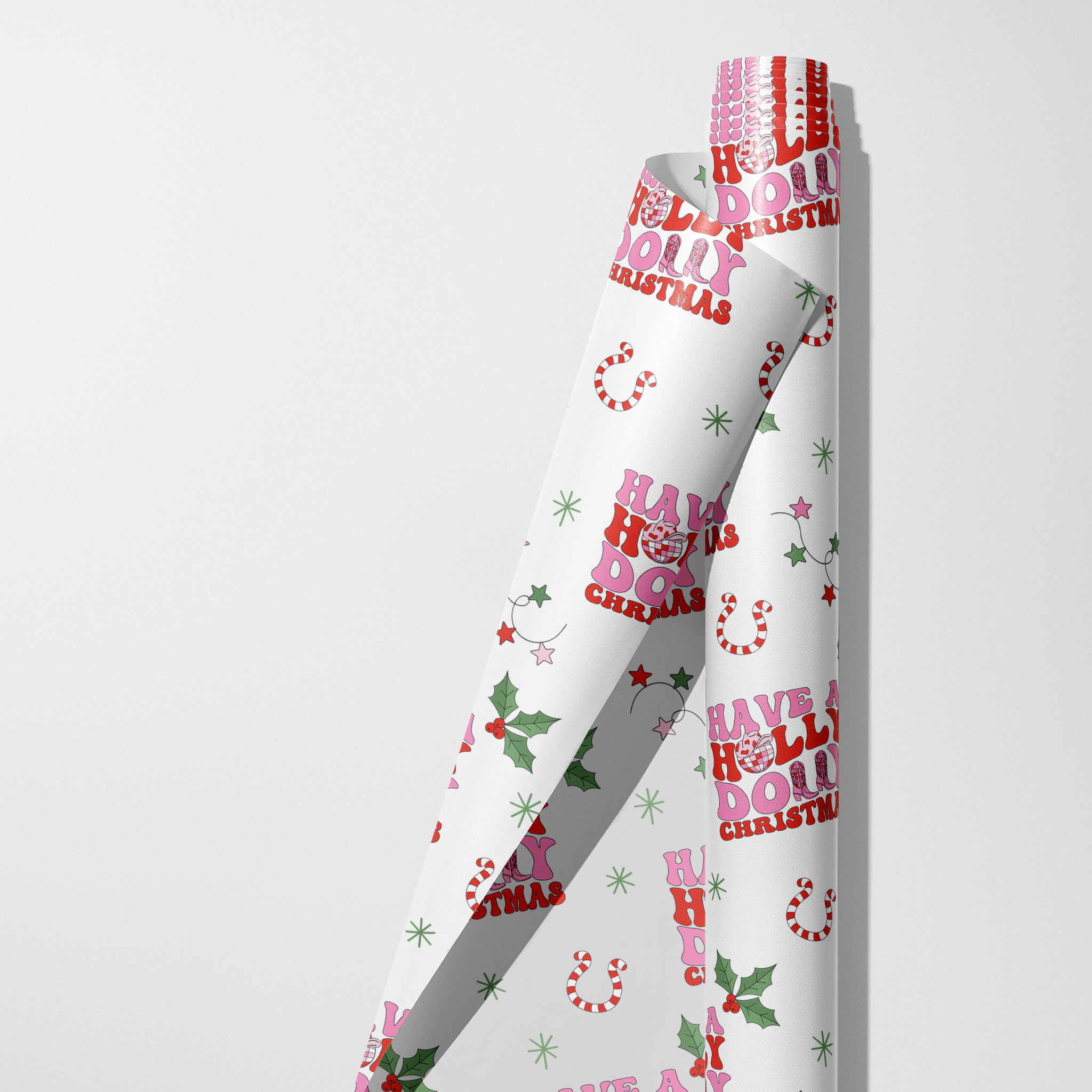 Holly Dolly Christmas Wrapping Paper