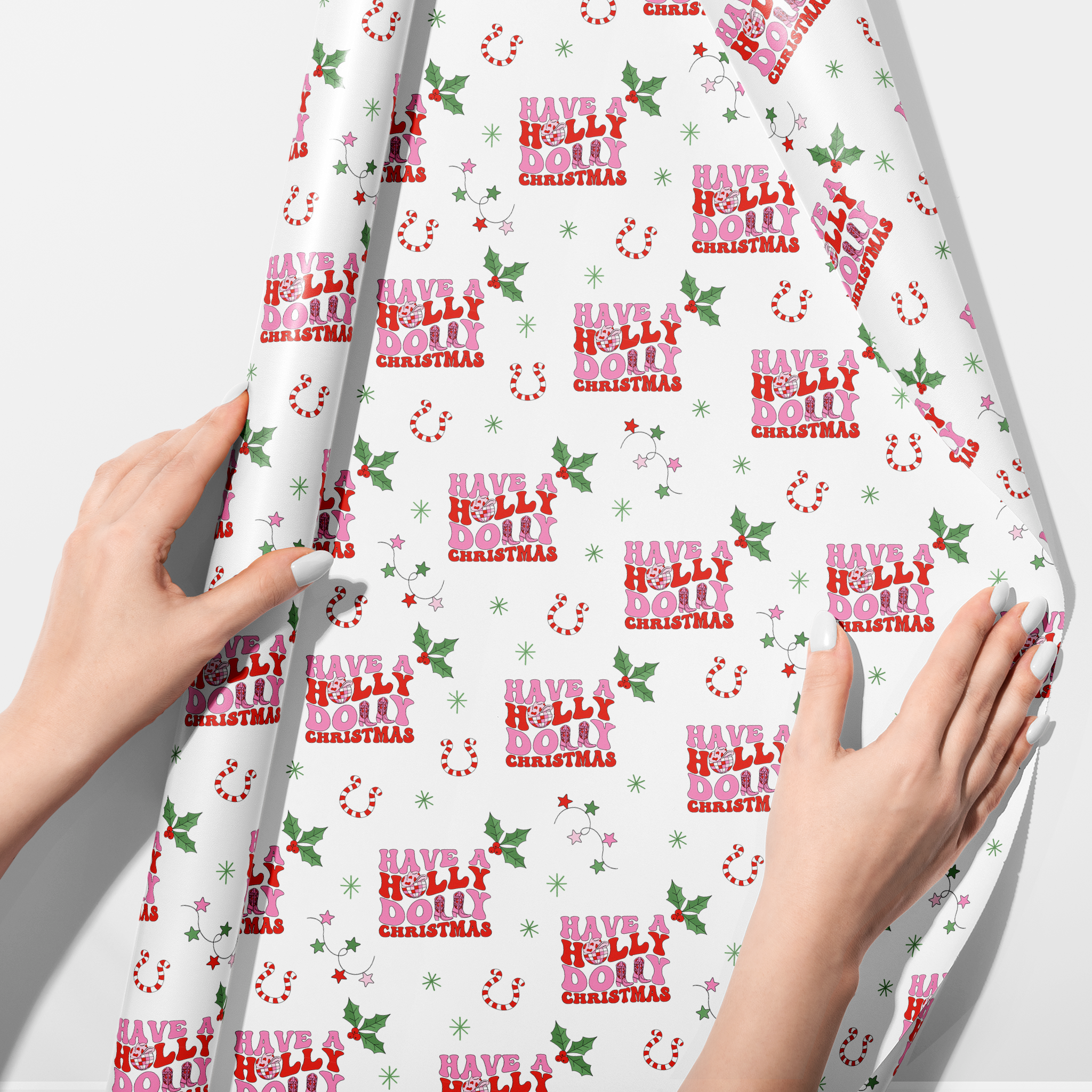 Holly Dolly Christmas Wrapping Paper