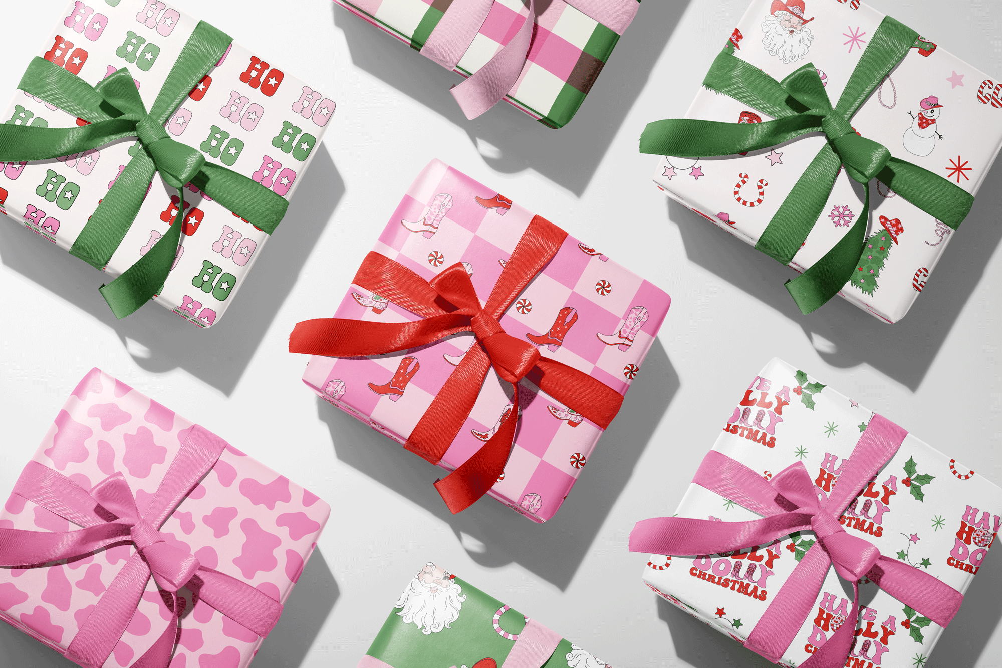 Holly Dolly Christmas Wrapping Paper