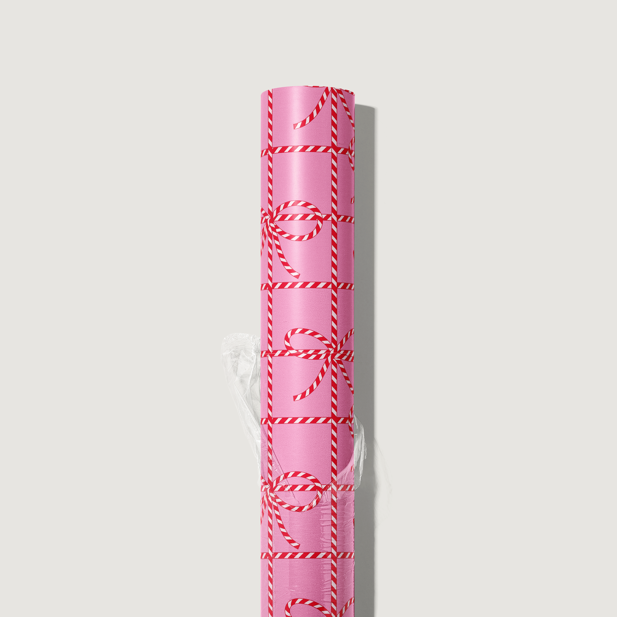 Candy Cane Bows Wrapping Paper