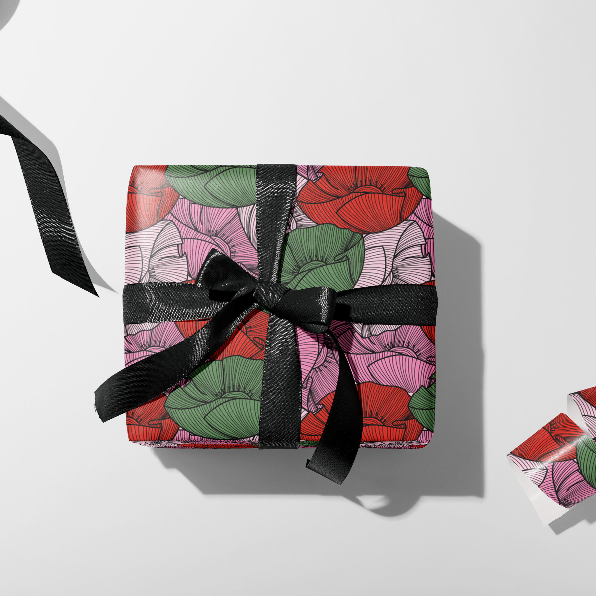 Floral Holiday Wrapping Paper